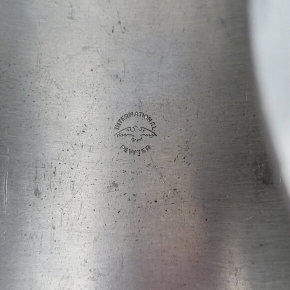 Vintage International Pewter Co 3  Extra Wide Cuff Bracelet Hammered Statement - Picture 7 of 9